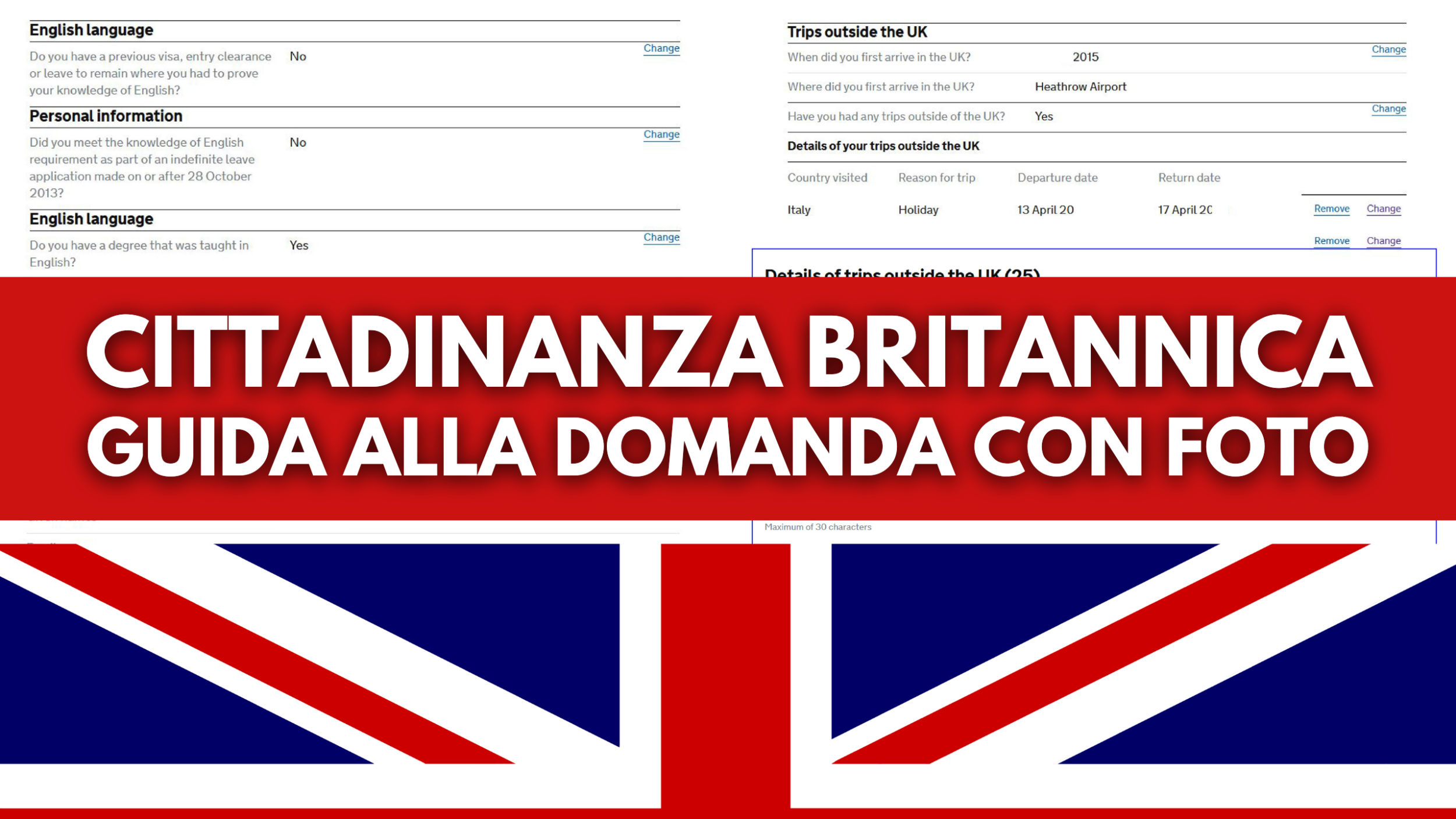 Domande per la cittadinanza britannica